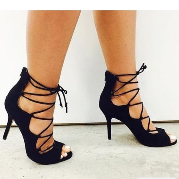 Vince Camuto Sandria Strappy Peep-Toe Heels - Picture 2 of 7